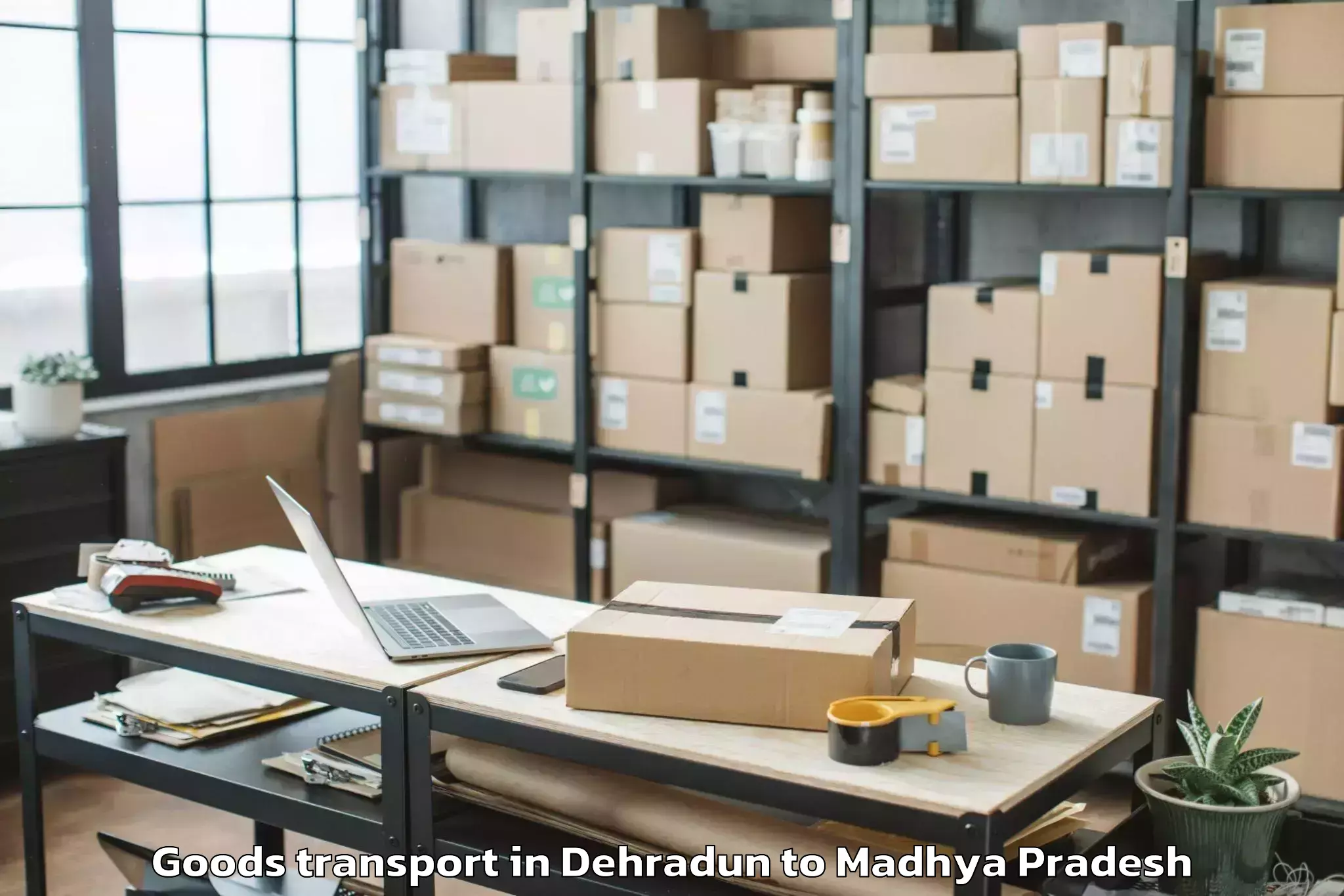 Book Your Dehradun to Pdpm Indian Institute Of Infor Goods Transport Today